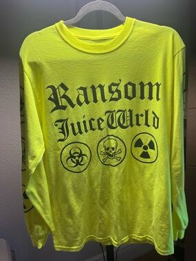 Ransom Neon Yellow Kids Long Sleeve Graphic Tee